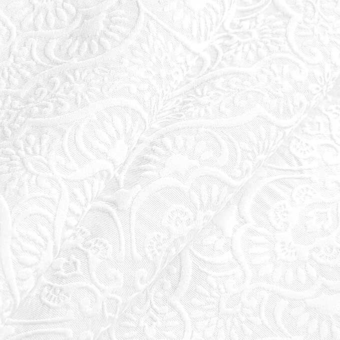 Superior 3 Piece Bedspread Set, Home Bed Decor, Decorative Bed Spread, 2 Pillow Shams, Medium Weight Blanket, Floral Matelasse Coverlet, Bedding Essentials, Enzy Collection, California King, White