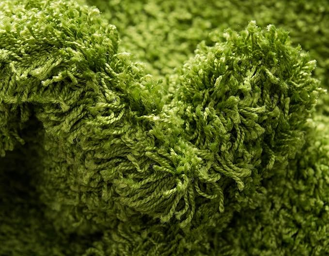 Unique Loom Solid Shag Collection Area Rug (10' x 13' Rectangle, Grass Green)
