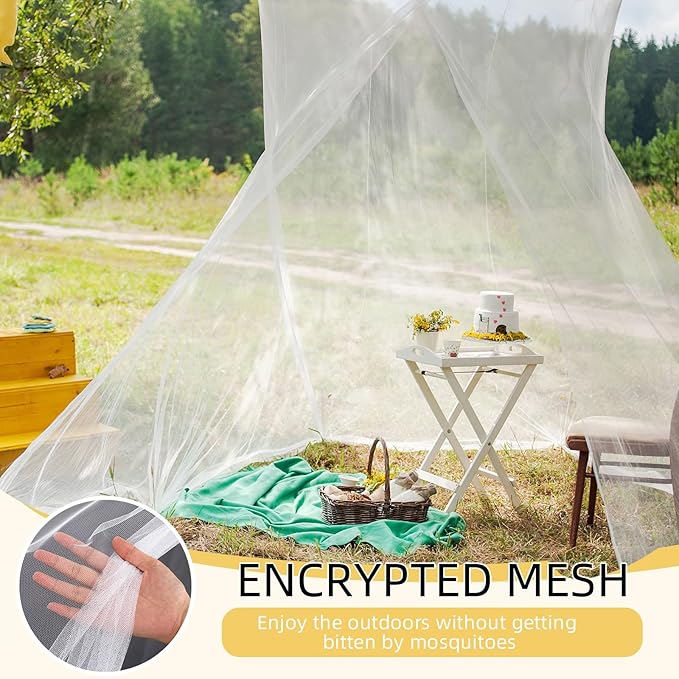 4 Corners Mosquito Net for Mosquiteros para Camas Bed Canopies Netting Bed Drapes Rectangular Mosquito Mesh for Camping Home Outdoor Travel(White,L75 X W47 X H59 Inch,1 Opening)