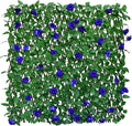 Sumery Expandable Fence Privacy Screen for Balcony Patio Outdoor,Decorative Faux Ivy Fencing Panel,Artificial Hedges (Single Sided Leaves) (4, Blue Flowers)