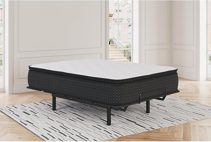 Signature Design by Ashley Limited Edition Pillow Top 13 " Pillow Top Hybrid Mattress with Gel Memory Foam and Edge Support for Cool Sleep and Pressure Relief, King, Fiberglass Free, Mattress In A Box