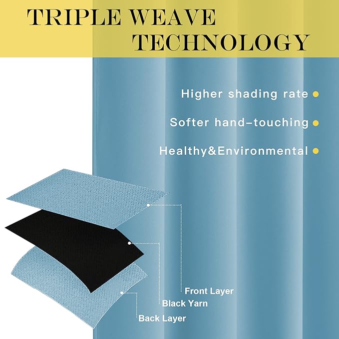 NICETOWN Patio Door Curtain Sound Blocking, Bedroom Privacy Room Divider Curtain, Thermal Insulated Blackout Closet Sliding Door Shade (1 Panel, 100" Wide x 120" Long, Teal Blue)