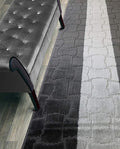 Custom Length Hallway Runner Rug,Slip Resistant,Puzzle Anthracite, 26 Inch X 11 feet, Sold and Priced Per Foot
