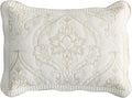 CHIXIN Microfiber Standard Pillow Shams Set of 2 - Quilted Decorative Pillow Covers - Ivory-Yellow - Size (20" x 26")