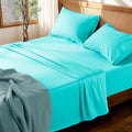 LBRO2M 100% Cotton Sheets Set Deep Pocket 19", 1000 Thread Count California King Size 4 Piece Bed Sheet Sets Soft Comfortable Bedding All Season (California King, Lake Green)
