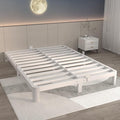 ITIMIDI 6 Inch White Full Size Bed Frame, Platform Bed Frames with Metal Gaskets, Heavy Duty Steel Support 3000 LBS, No Box Spring Needed, Anti-Slip Mattress Stopper, Easy Assembly
