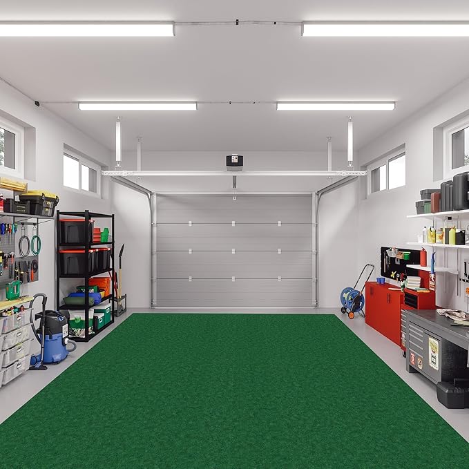 Ottomanson 6'6" x 55' Hallway Runner with Scraper Pile - Extra Durable Non-Slip Rug Mat for Indoor & Outdoor Use - Ideal for Kitchen, Entryway & Garage - High-Traffic Carpet, Green