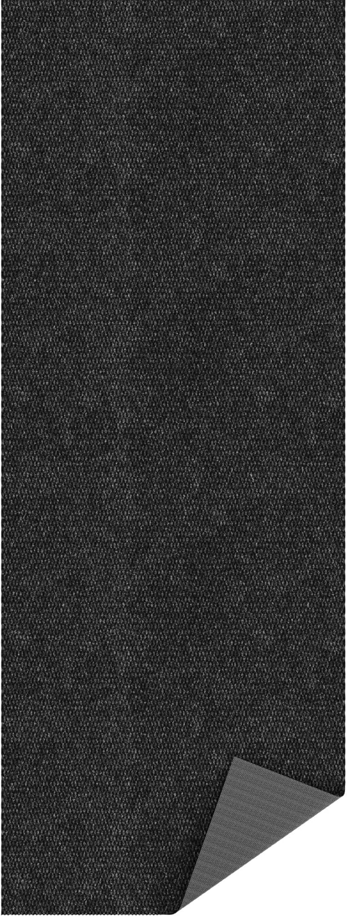 Ottomanson Commercial Scrape Rib Entry Mat – Heavy Duty Ribbed Floor Mat for High Traffic – Non Slip Rubber Back, Waterproof – Indoor Outdoor Use for Offices, Schools, Lobbies, 2'7" x 19', Black