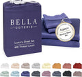 Bella Coterie Luxury Bamboo Viscose Cal King Size Sheet Set | 100% Organically Grown | Ultra Soft | Cooling for Hot Sleepers | 18" Deep Pocket [Twilight Blue]