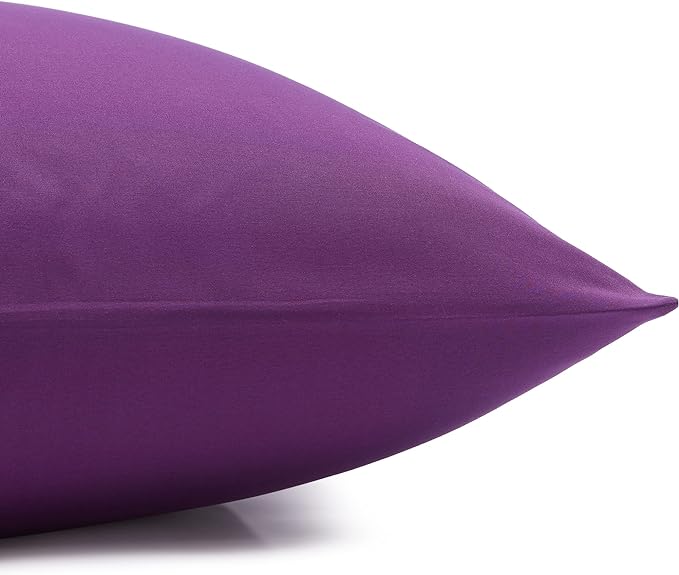 Amazon Basics Lightweight Super Soft Easy Care Microfiber 3 Piece Bed Sheet Set with 14-inch Deep Pockets, Twin X-Large, Plum, Solid (Pack of 4)