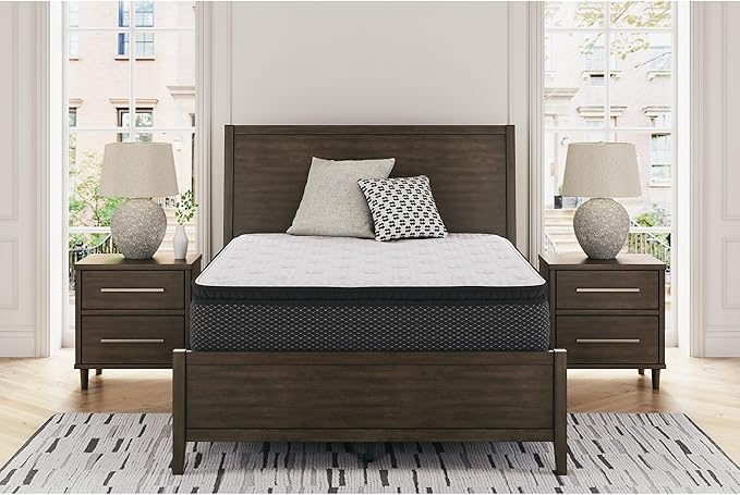 Signature Design by Ashley Limited Edition Pillow Top 13 " Pillow Top Hybrid Mattress with Gel Memory Foam and Edge Support for Cool Sleep and Pressure Relief, Full, Fiberglass Free, Mattress In A Box