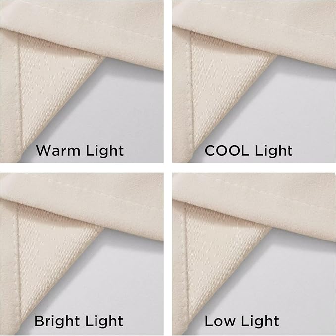 Joydeco Velvet Curtains White Blackout Curtains Thermal Insulated 84 inches Long Window Curtains Super Soft Room Darkening Drapes for Bedroom Living Room Elegant Rod Pocket 2 Panels Cream White