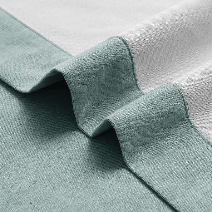 Macochico 120" Wx84 L 100% Blackout Chenille Curtains for Sliding Door Living Room Bedroom, Luxury Drapery for Hotel Home Theater, Teal Thermal Window Treatments with Tieback, Grommet, 1 Panel