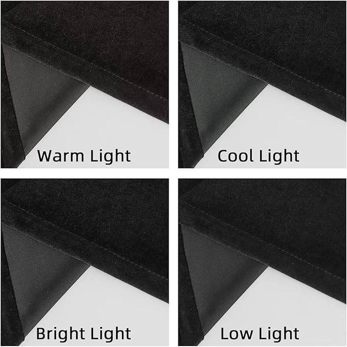 Joydeco Black Velvet Curtains 84 inch Length 2 Panels, Luxury Blackout Rod Pocket Thermal Insulated Window Curtains, Super Soft Room Darkening Drapes for Living Dining Room Bedroom,W42 x L84 inches