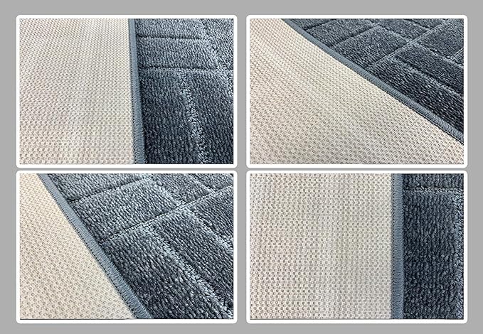 Custom Length Hallway Runner Rug,Slip Resistant,Bricks Anthracite, 26 Inch X 22 feet, Sold and Priced Per Foot
