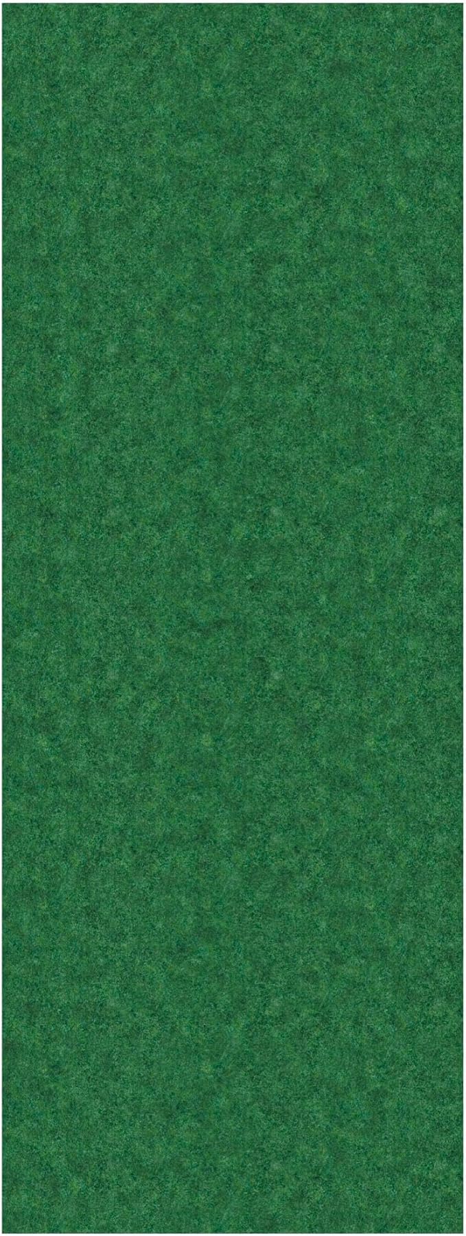 Ottomanson 2'7" x 10' Hallway Runner with Scraper Pile - Extra Durable Non-Slip Rug Mat for Indoor & Outdoor Use - Ideal for Kitchen, Entryway & Garage - High-Traffic Carpet, Green