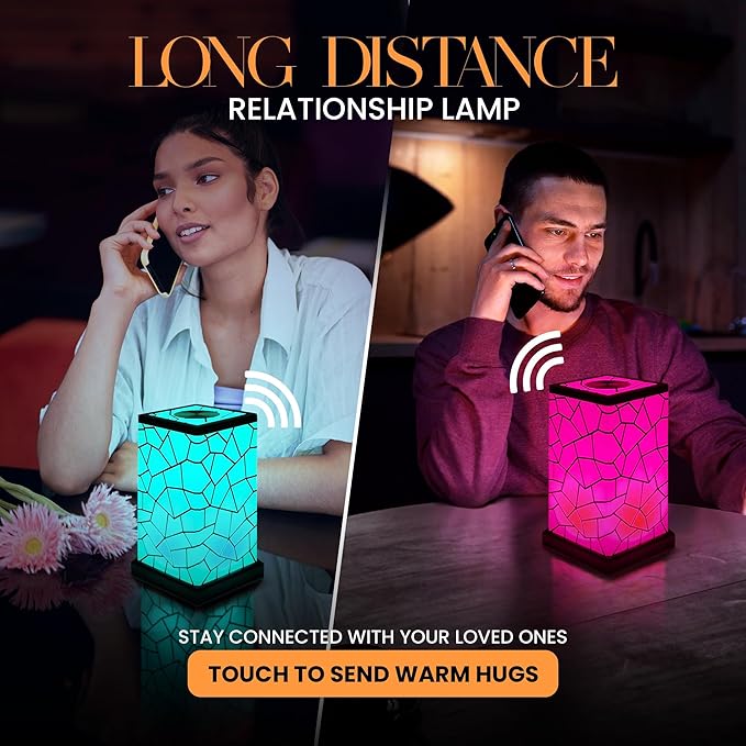 Friendship Lamp® by Filimin Classic - Best Friend Lamps Wi-Fi Touch Lamp LED Light for Long-Distance, Connection, Relationship, Friendship, Gifts, Love, 200+ Colors, App Setup - Set of 6