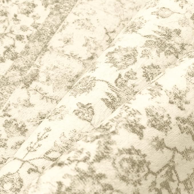 3x5 Brown Area Rug Non Slip Vintage Office Entryway Rug Distressed Machine Washable Kitchen Carpet Traditional Retro Floral Accent Throw Door Mat for Bedroom Bathroom Dining Living Room