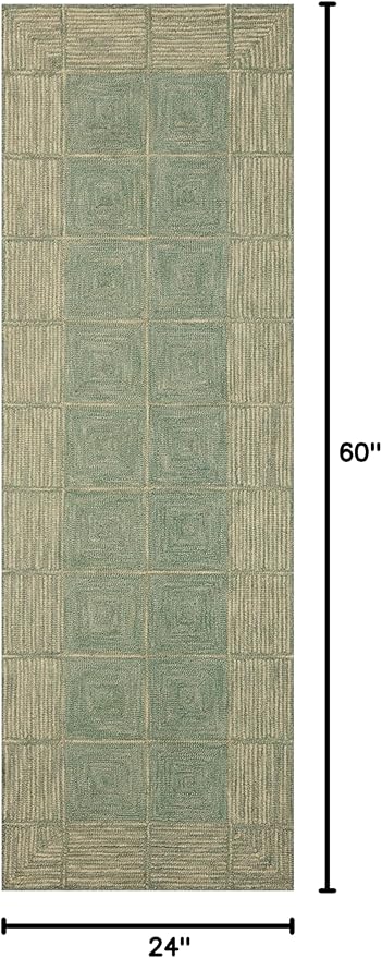 Loloi Chris Loves Julia Francis Collection FRA-02 Green/Natural 2'-0" x 5'-0" Accent Rug