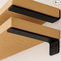 Floating Shelf Bracket 10 Inch of 8 Pack Heavy Duty Shelf Brackets Brackets for Shelves Black Coated Metal L Bracket Wall Shelf Support DIY Brackets with 1/5 Inch Thick and 160 LBS Load Capacity
