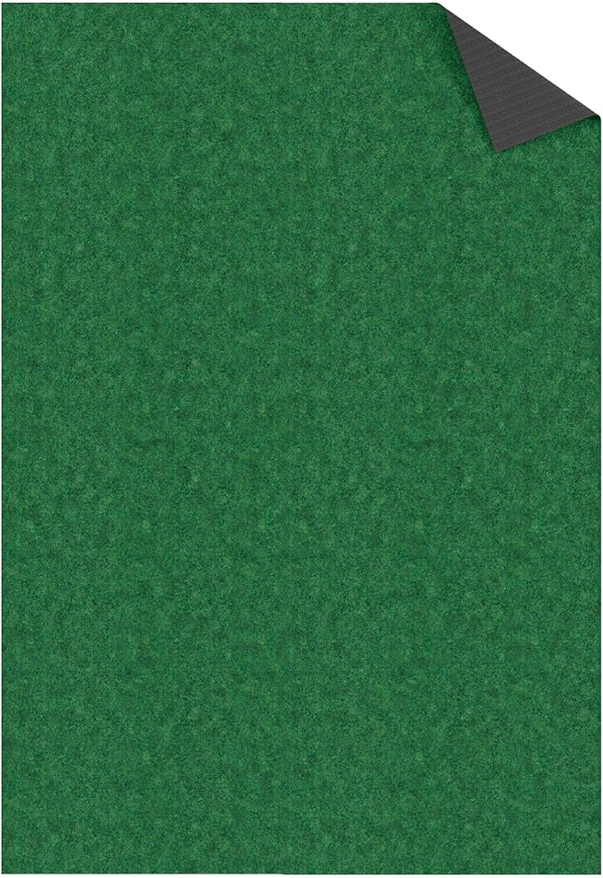 Ottomanson 6'6" x 37' Hallway Runner with Scraper Pile - Extra Durable Non-Slip Rug Mat for Indoor & Outdoor Use - Ideal for Kitchen, Entryway & Garage - High-Traffic Carpet, Green