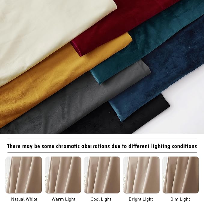 RYB HOME Velvet Closet Curtains 84 inches, Room Darkening Thermal Insulated Privacy Back Tab Drapes for Doorway Enterway, Dormitory, Blush, W 42 x L 84 inches, 2 Panels Set