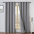 100% Blackout Curtains for Bedroom Room, Custom Curtains Blackout Thermal Insulated 1 Panel, Grommet Light Blocking Drapes for Bedroom Windows Luxury Decor(Custom Size,Light Grey