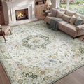PADOOR 9X12 Area Rug,Rugs for Living Room,Soft Green Rugs for Bedroom,Machine Washable Rugs Non Slip Carpet,Rug for Dining Room Living Room Bedside Office