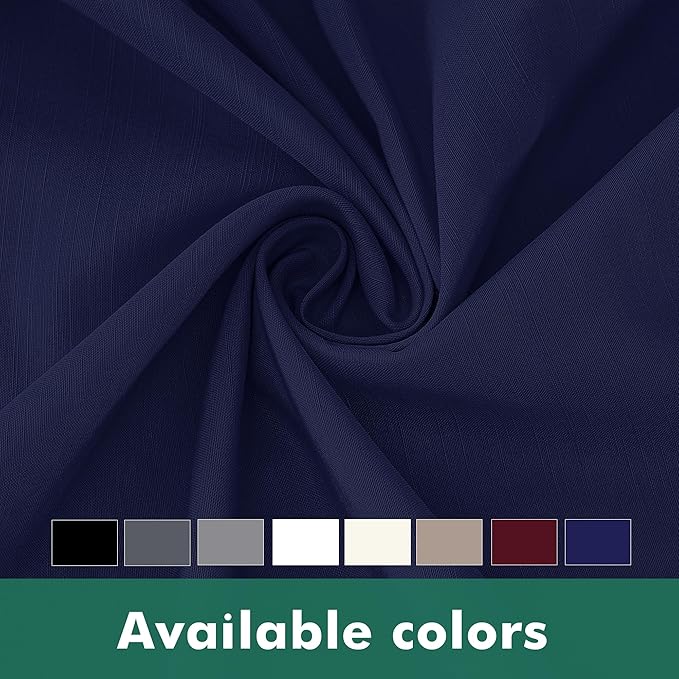 Biscaynebay Wrap Around Bed Skirts with Split Corners for King Beds 15" Drop, Navy Adjustable Elastic Dust Ruffles Easy Fit Wrinkle Resistant Silky Luxurious Fabric Machine Washable