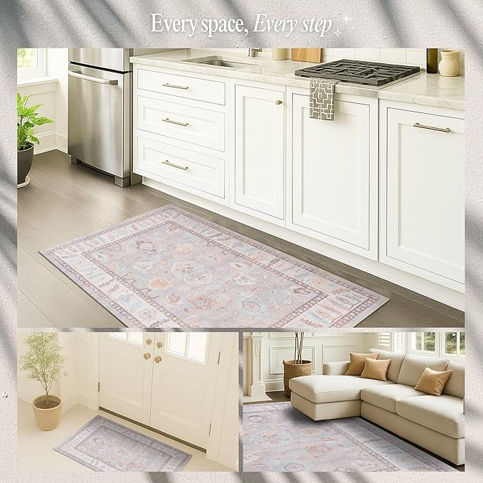 Fame Rugs Brown Modern Oushak Rug 2'6"x13, Vintage Turkish Colorful Oriental Antique Inspired Long Runner Rugs, Luxury Living Room Bedroom (382MB, 2'6" x 13')