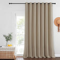 NICETOWN Privacy Room Divider Curtain Thermal Blackout Curtain for Patio Door, Living Room, Bedroom Partition and Shared Office Space, 1 Grommet Panel, Taupe, 100 inch x 108 inch Long