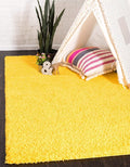 Unique Loom Solid Shag Collection Area Rug (2' x 3' 1" Rectangle, Tuscan Sun Yellow)