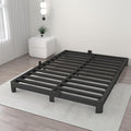 ITIMIDI 4 Inch King Size Bed Frame with Metal Gaskets, Platform Bed Frame No Box Spring Needed, Heavy Duty Steel Slat Support, Easy Assembly, Anti-Slip Mattress Stopper, Black