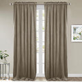 StangH Velvet Curtains 90 inches Long - Camel Beige Room Darkening Privacy Protect Window Treatment Luxury Heavy Thick Door Drapes for Living Room/Bedroom, W52 x L90, 2 Panels