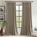 StangH Super Soft Velvet Curtains for Living Room Camel Beige 62 inches Width Room Darkening Noise Reducing Drapes for Kids Bedroom/Office/Winter Decor, W62 x L96, 2 Panels