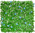 GLANT Expandable Fence Privacy Screen for Balcony Patio Outdoor,Decorative Faux Ivy Fencing Panel,Artificial Hedges (Single Sided Leaves) (1, Blue Flowers)