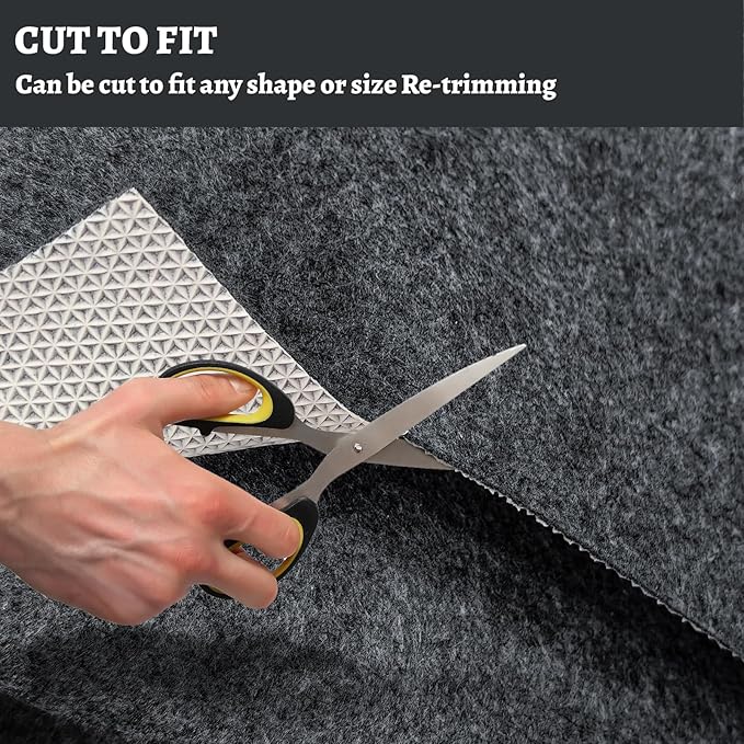 100% Waterproof Rug pad, 8x10 ft Area Rug Non-Slip Rug Pads, Carpet Pads for All Floors and finishes, Felt pad for Hardwood Floors, Keep Carpets in Place Soft and Secure