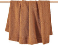 HiEnd Accents Teddy Throw Blanket, 60x90 inch, Caramel, Oversized Boucle Throw Blanket, Soft Cozy Classic Chic Casual Heavy Blanket, Modern Rustic Plush Comfy Warm Blanket for Bed, Sofa
