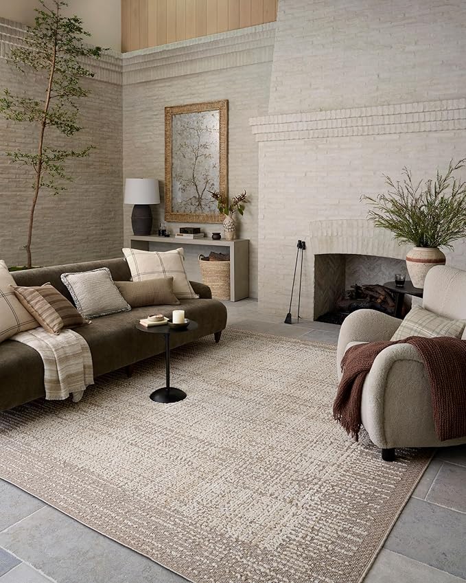 Loloi Amber Lewis Bexley Collection BEX-06 Natural/Taupe 2'-7" x 10'-0" Runner Rug Neutral, Textured, Living, Bedroom, Dining, Carpet
