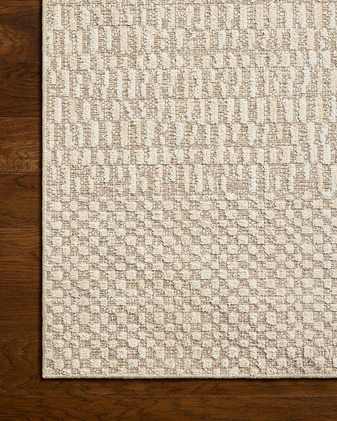 Loloi Amber Lewis Bexley Collection BEX-01 Natural/Birch 9' x 13' Area Rug Neutral, Textured, Living, Bedroom, Dining, Carpet