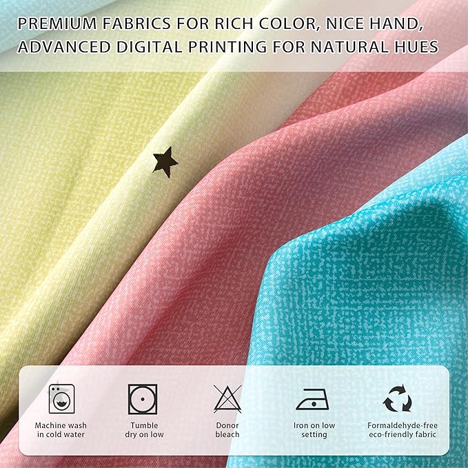 XiDi Dream Star Blackout Curtains for Kids Rooms Girl Princess Curtain for Daughter Bedroom Window (Pink Blue, W52 X L72)