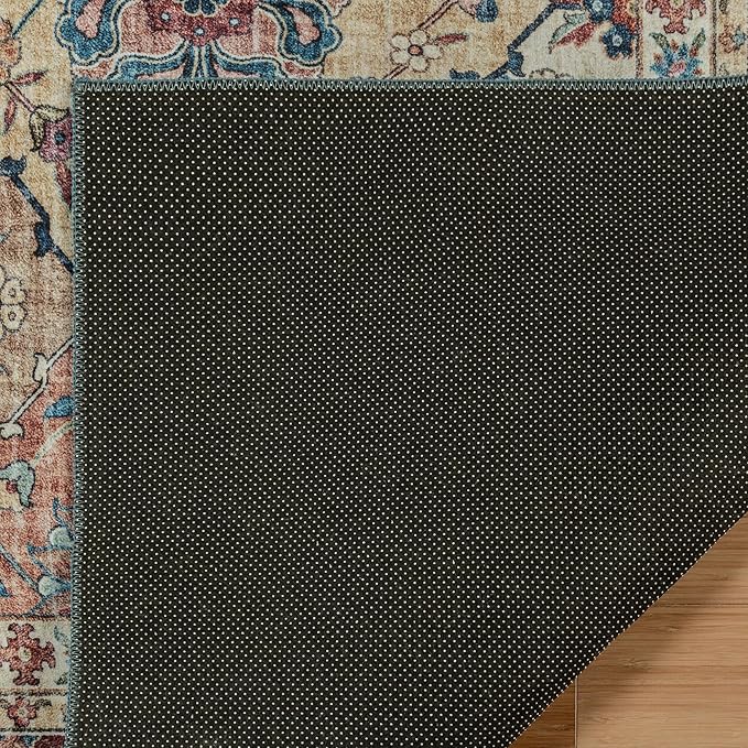 Gertmenian Indoor Boho Area Rug - 8x10 Large, Non Slip, Super Strong, Ideal for High Traffic Areas in Bedroom, Living Room, Kitchen - Cinzia, Bronze, 28508