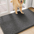 Amyracel Dirt Trapping Door Mat, 36" x 72" Large Absorbent Dog Door Mat for Muddy Paws, Quick Dry Non Slip Chenille Mud Mat for Dogs, Machine Washable Entry Indoor Entryway Rug for Inside Floor