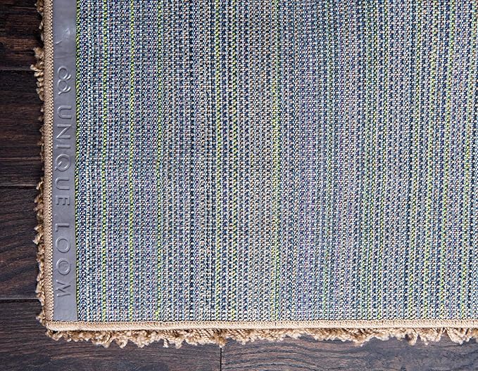 Unique Loom Solid Shag Collection Area Rug (7' 1" x 10' Rectangle, Sandy Brown)