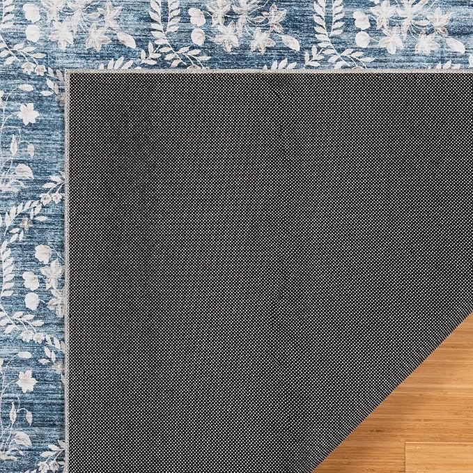 Gertmenian Indoor Boho Area Rug | Home Decor for Entryway, Bedroom, Living Room, Office, Kitchen | Non Slip, Soft, Printed Accent Rugs | Vela, Navy, 6x9 Medium, 24618