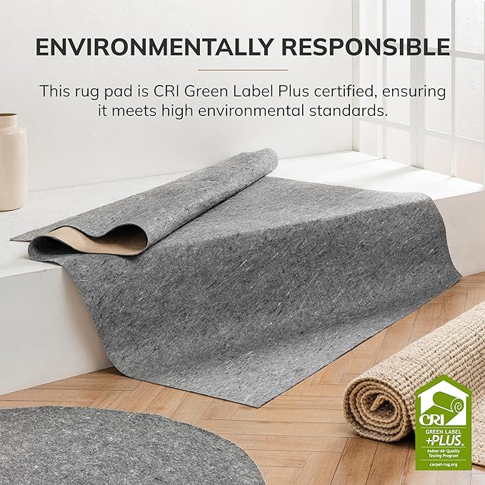 Anji Mountain 6' x 6' Universal Non-Slip Rug Pad - Area Rug Grip & Floor Protector Mat - Cushioning Underlay Pad for Hardwood Floors - Anti-Slip Under Rug Pad Mat, Round