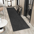 Ottomanson 2'7" x 41' Hallway Runner with Scraper Pile - Extra Durable Non-Slip Rug Mat for Indoor & Outdoor Use - Ideal for Kitchen, Entryway & Garage - High-Traffic Carpet, Black