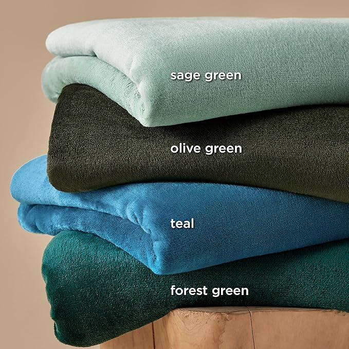 Bedsure GentleSoft Fleece Blankets Queen Size Teal - Bed Blanket Soft Lightweight Plush Fuzzy Cozy Luxury Microfiber, 90x90 inches