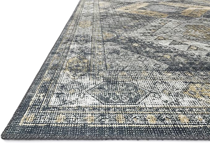 Loloi Skye Collection SKY-09 Graphite/Silver 6'-0" x 6'-0" Round Area Rug