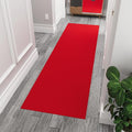 Ottomanson 2'7" x 10' Hallway Runner with Scraper Pile Extra Durable Non-Slip Rug Mat for Indoor & Outdoor Use - Ideal for Kitchen, Entryway, Patio & Garage - High-Traffic Carpet, Red
